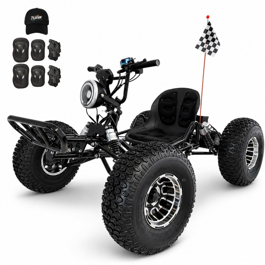 48V 20Ah Electric Off-Road Go Kart for Adults & Teens, Peak 4000W, Up to 31 MPH, 30-Mile Range