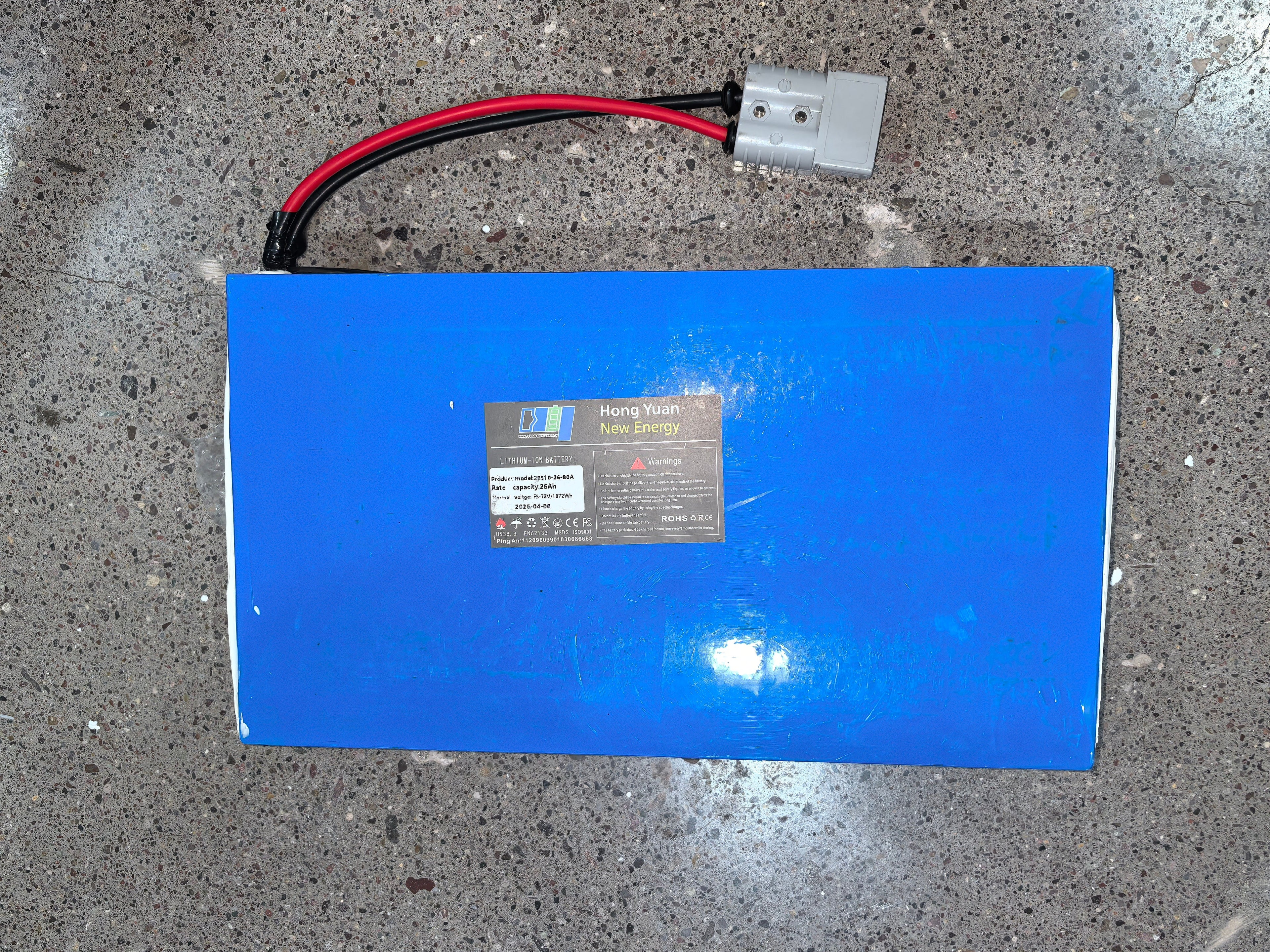 72V 26Ah Lithium Battery