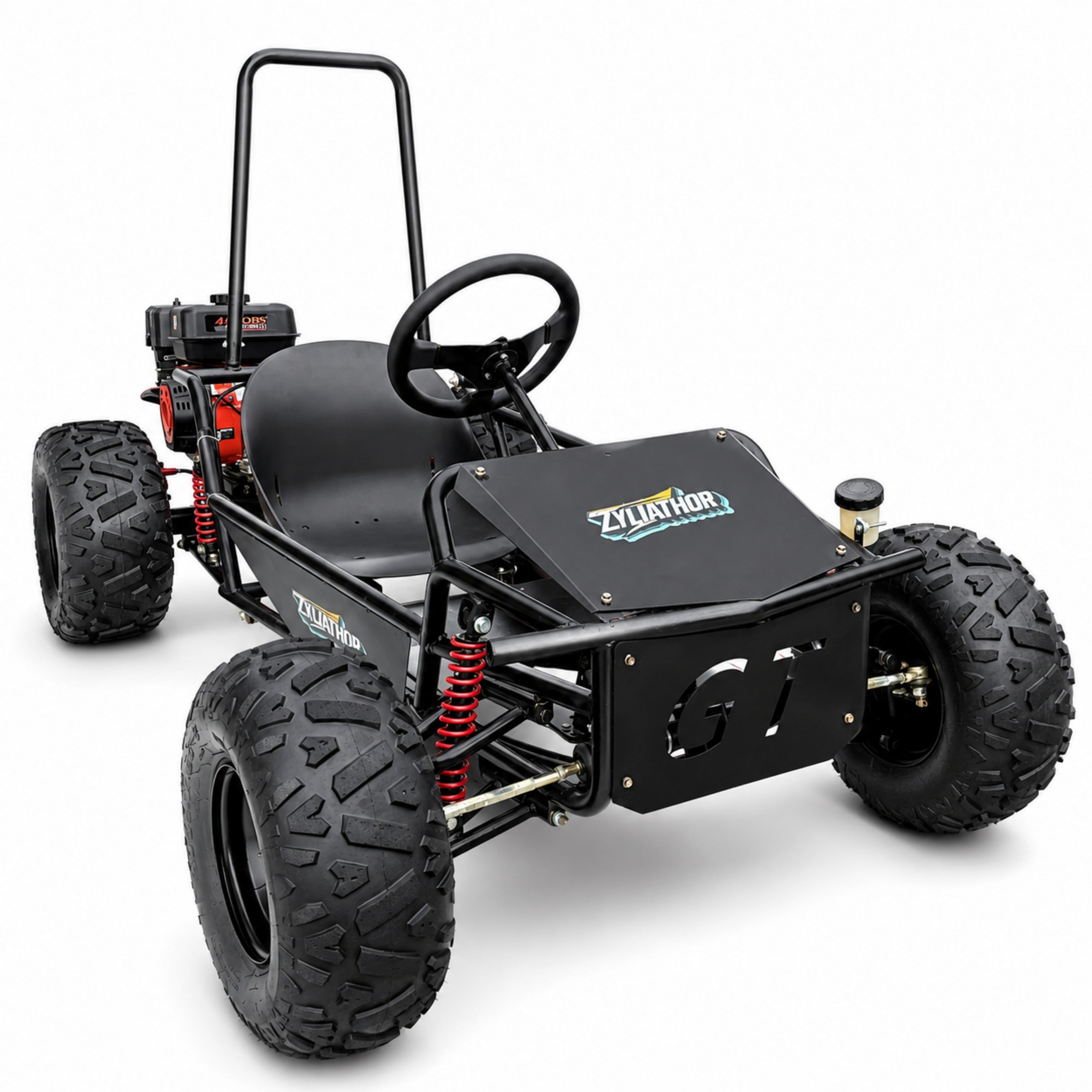 Zyliathor 212cc Gas Off-Road Go Kart, CVT, 35 MPH, Semi-Assembled