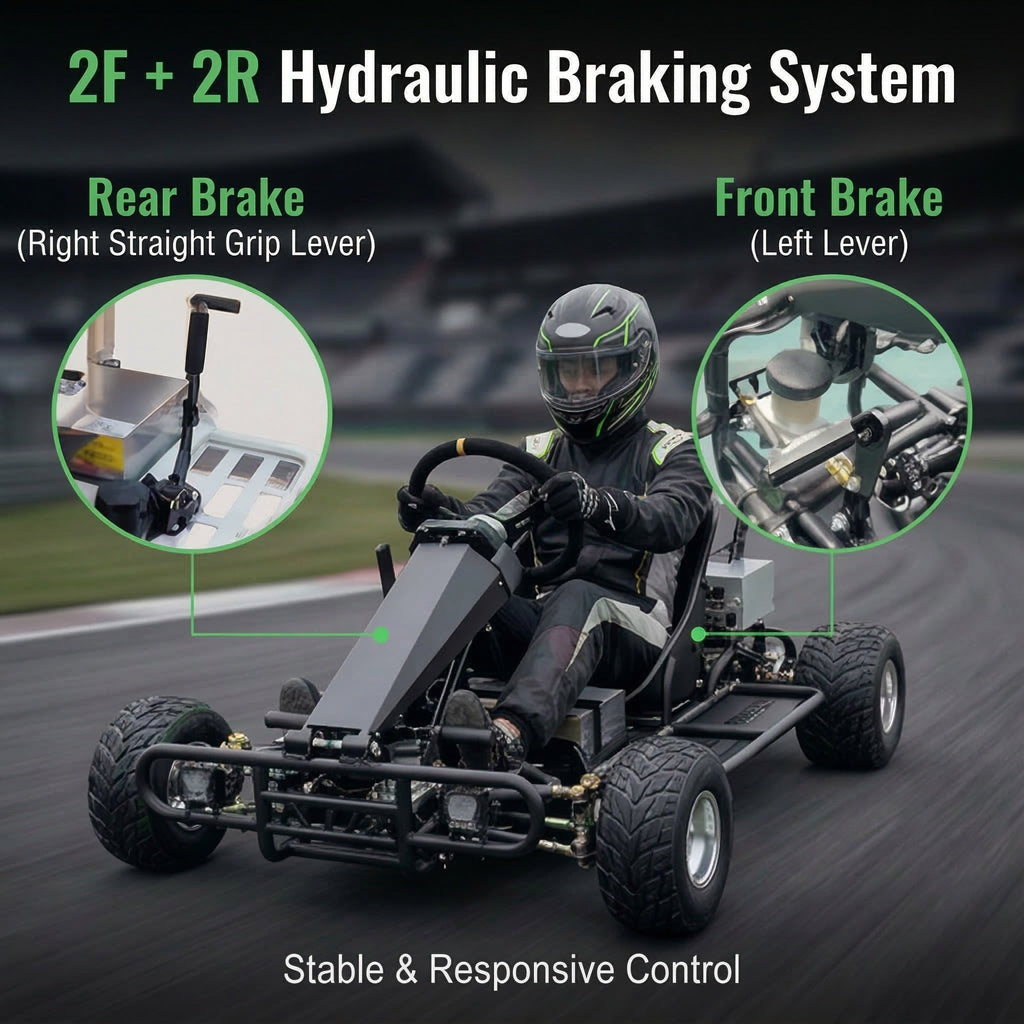 72V "Wind Chaser" Electric go Kart,Peak 20kw-28kw,max Speed 87mph