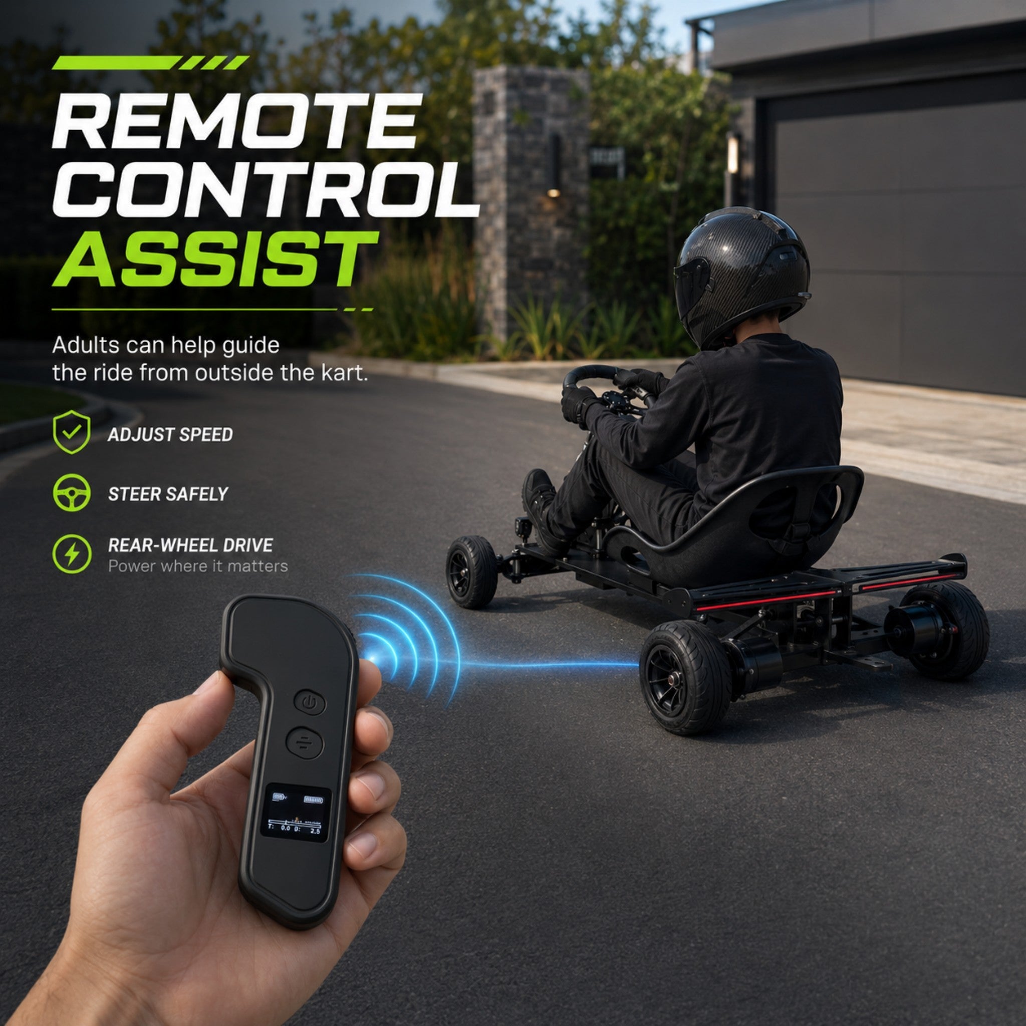 Zyliathor 48V 18Ah Electric Skateboard Go Kart for Adults & Kids