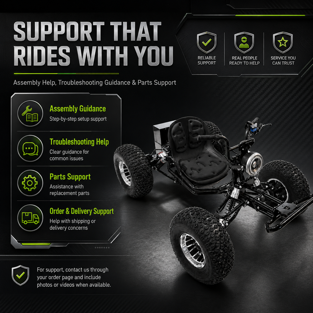 72V 3000W Electric Off-Road Go Kart for Adults & Teens, Peak 10.8kW, Up to 45 MPH, 26Ah battery 37-Mile Range