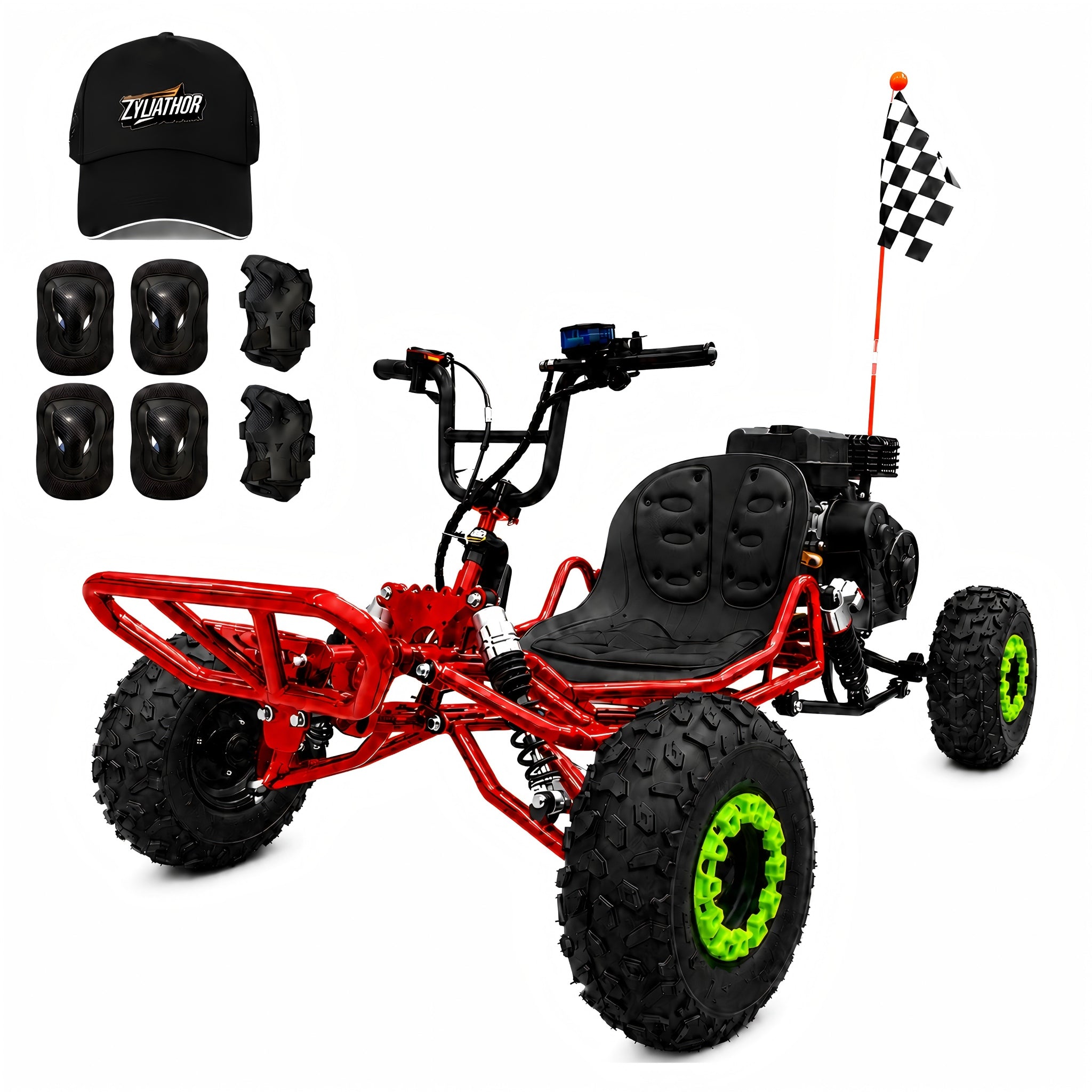 212cc Gas Powered Off-Road Go Kart , Up to 35 MPH, CVT Automatic,  AT145/70-6 Tire