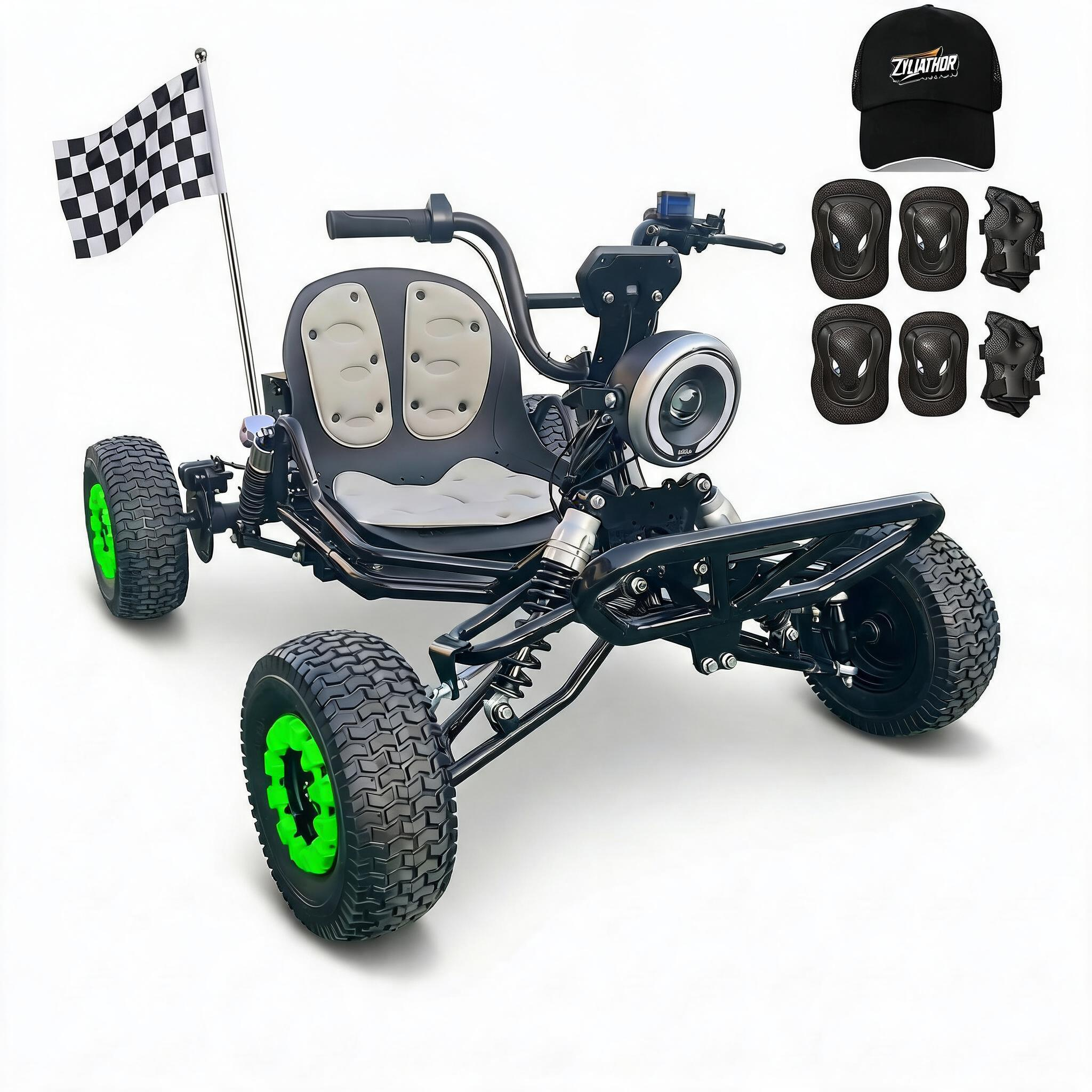 72V 3000W Electric Off-Road Go Kart for Adults & Teens, Peak 10.8kW, Up to 45 MPH, 26Ah battery 37-Mile Range