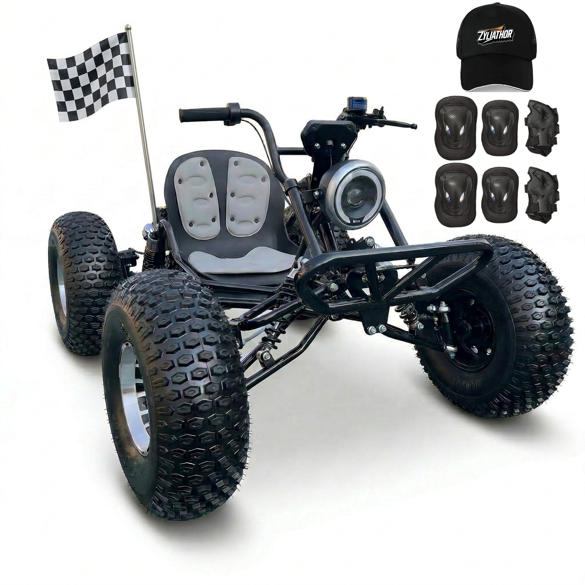 72V 3000W Electric Off-Road Go Kart for Adults & Teens, Peak 10.8kW, Up to 45 MPH, 26Ah battery 37-Mile Range