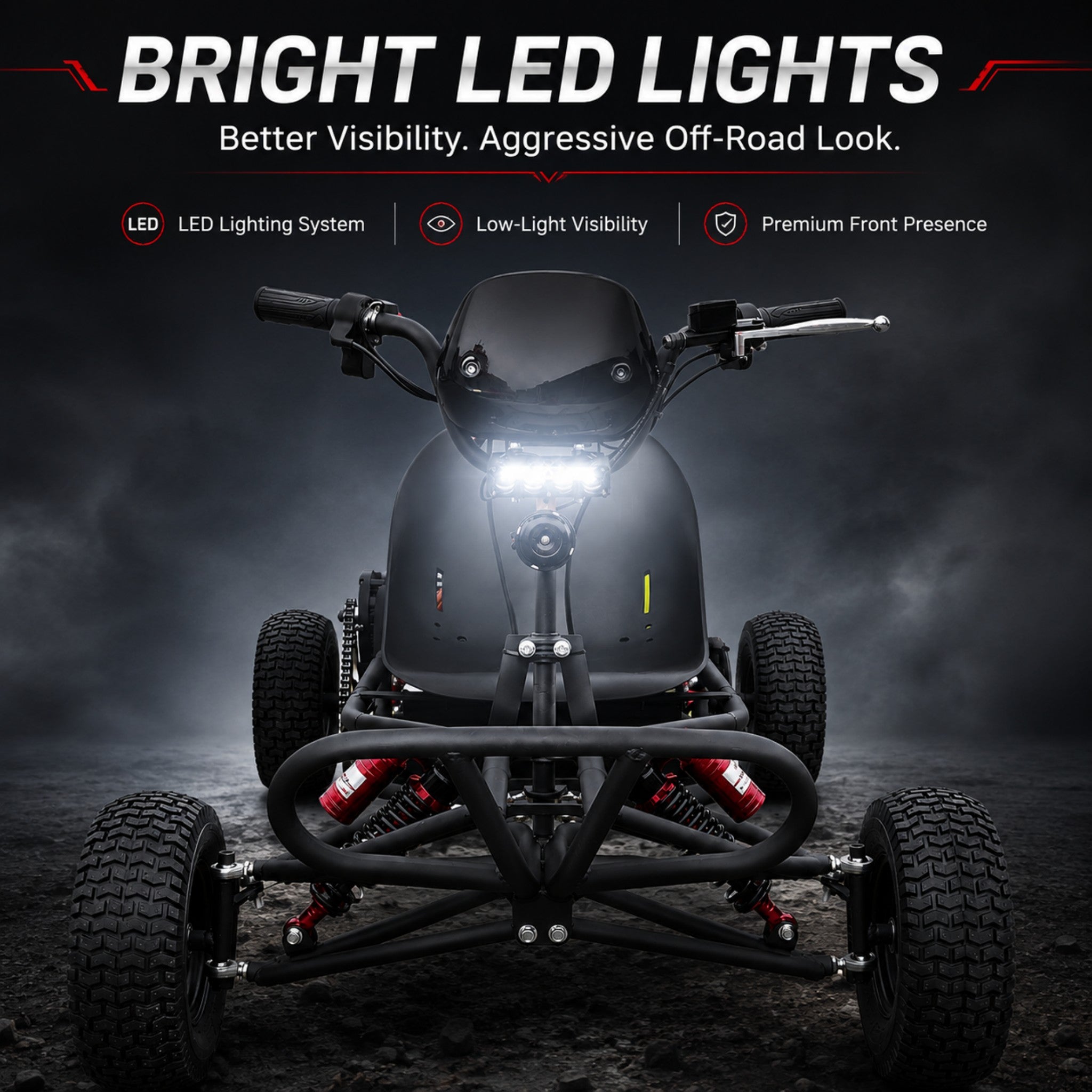 72V 3000W “Little Mountain Leopard” (Peak 25kW), 18S 52Ah, 75 mph,13x5.00-6 Tires,428 Chain