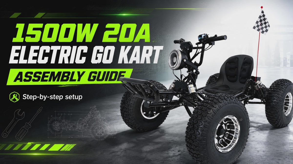 48V 20Ah Electric Off-Road Go Kart for Adults & Teens, Peak 4000W, Up to 31 MPH, 30-Mile Range