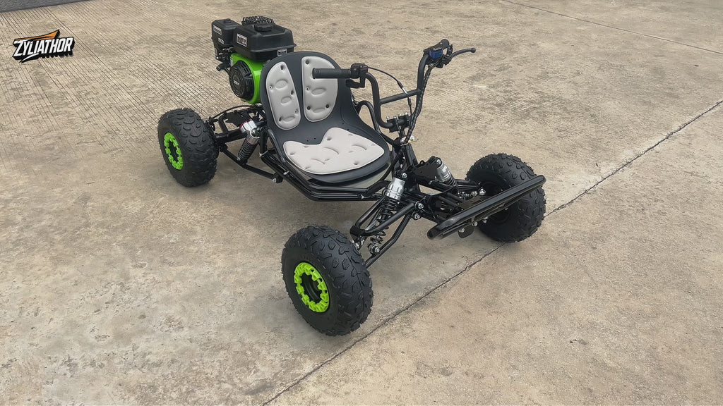 212cc Gas Powered Off-Road Go Kart , Up to 35 MPH, CVT Automatic,  AT145/70-6 Tire