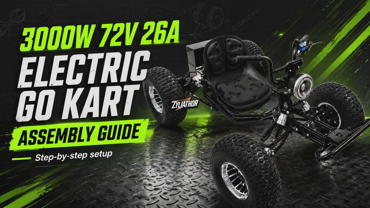 72V 3000W Electric Off-Road Go Kart for Adults & Teens, Peak 10.8kW, Up to 45 MPH, 26Ah battery 37-Mile Range