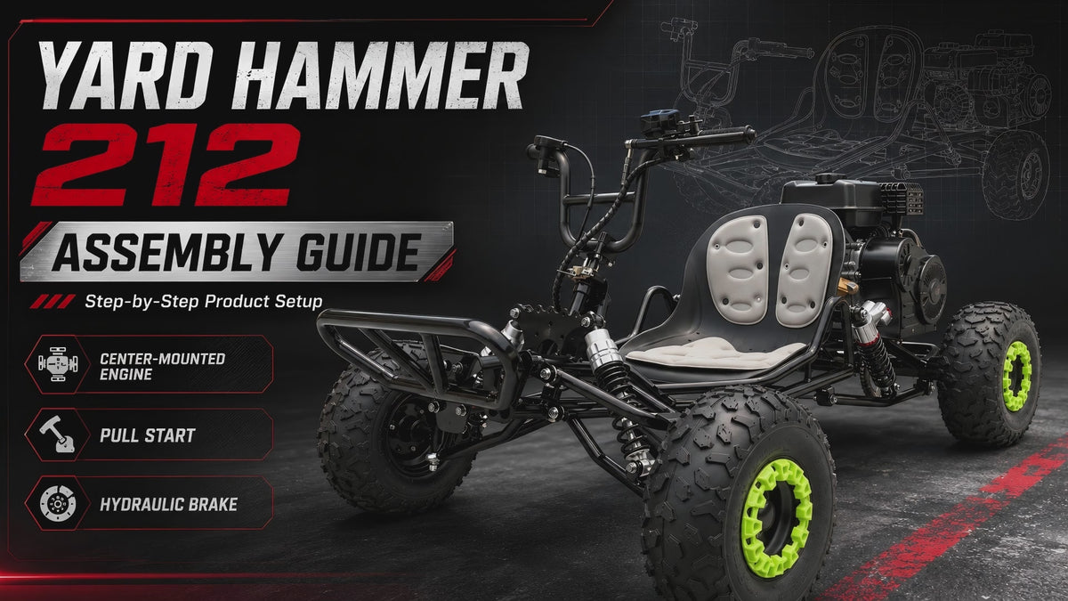212cc Gas Powered Off-Road Go Kart , Up to 35 MPH, CVT Automatic,  AT145/70-6 Tire