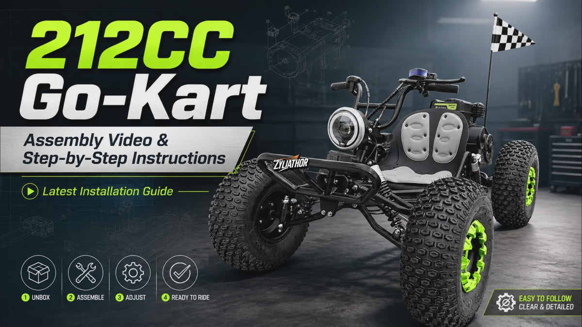 212cc Gas Powered Off-Road Go Kart for Teens & Adults, Electric Start + Pull Start, Forward Neutral Reverse